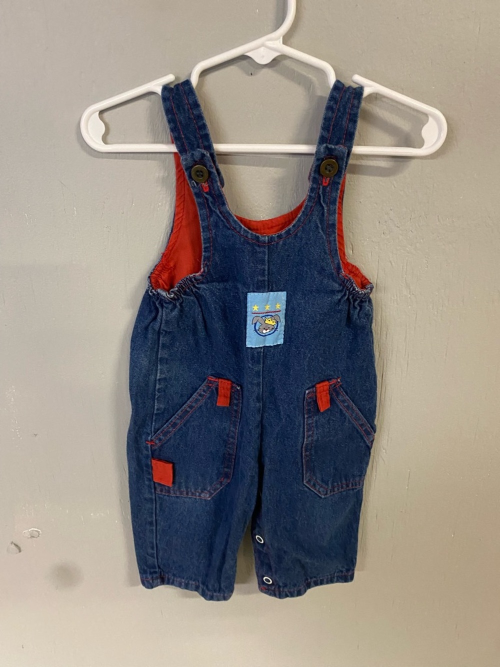 HEALTH TEX Denim Vintage Kids Overalls Size 3 Months